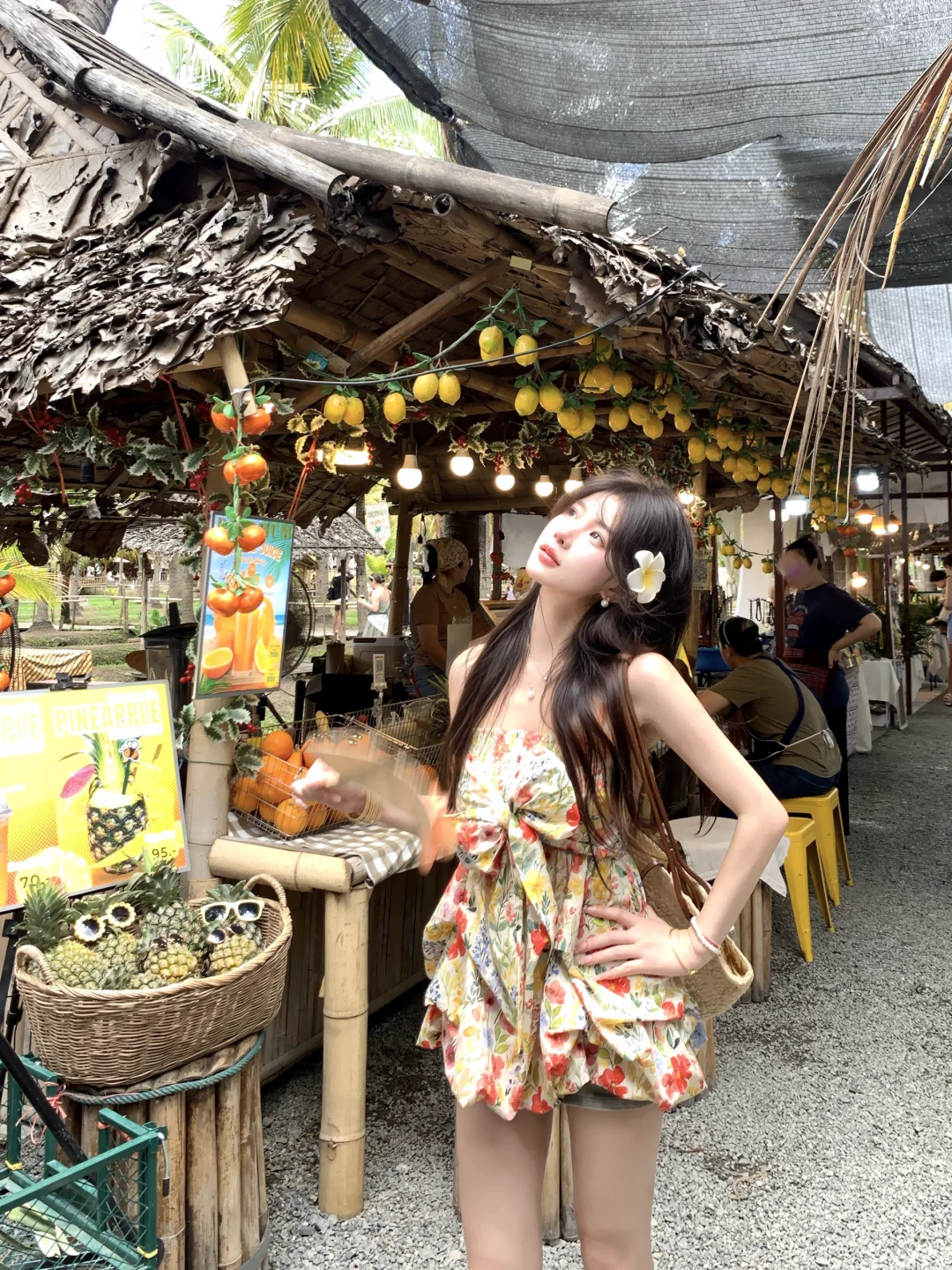 清迈椰林集市怎么拍🌴穿搭拍照分享