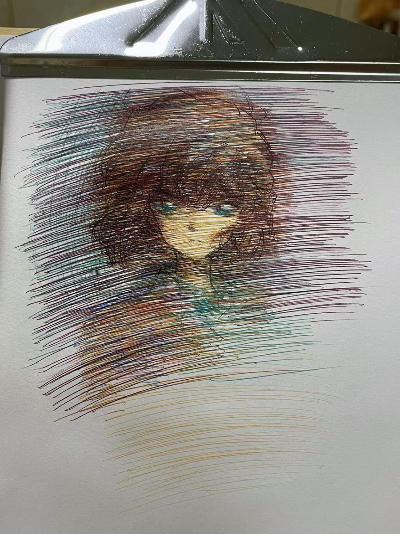 研究一个新画法，感觉效果不好💔画渣要努力 没有天赋的画手有时间 废画三千 画画