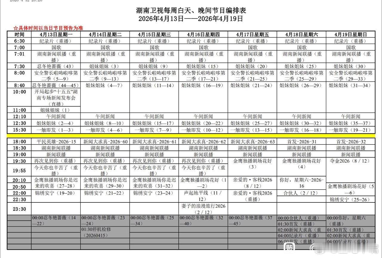 湖南卫视编排来啦，接档剧《花好》花好定档0416 周依然 王子奇《花好》4月16