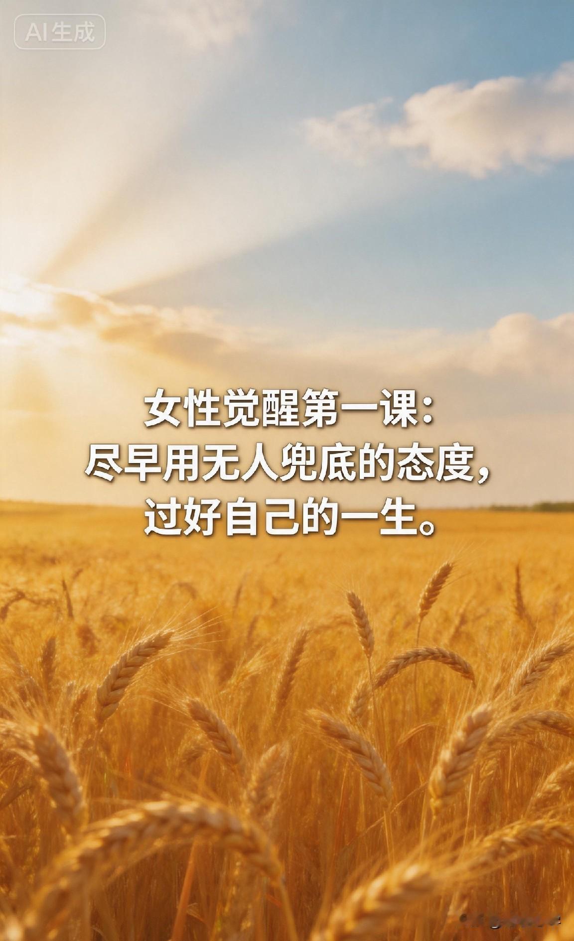 女性觉醒第一课：尽早用无人兜底的态度，过好自己的一生。

你有没有发现，身边有些