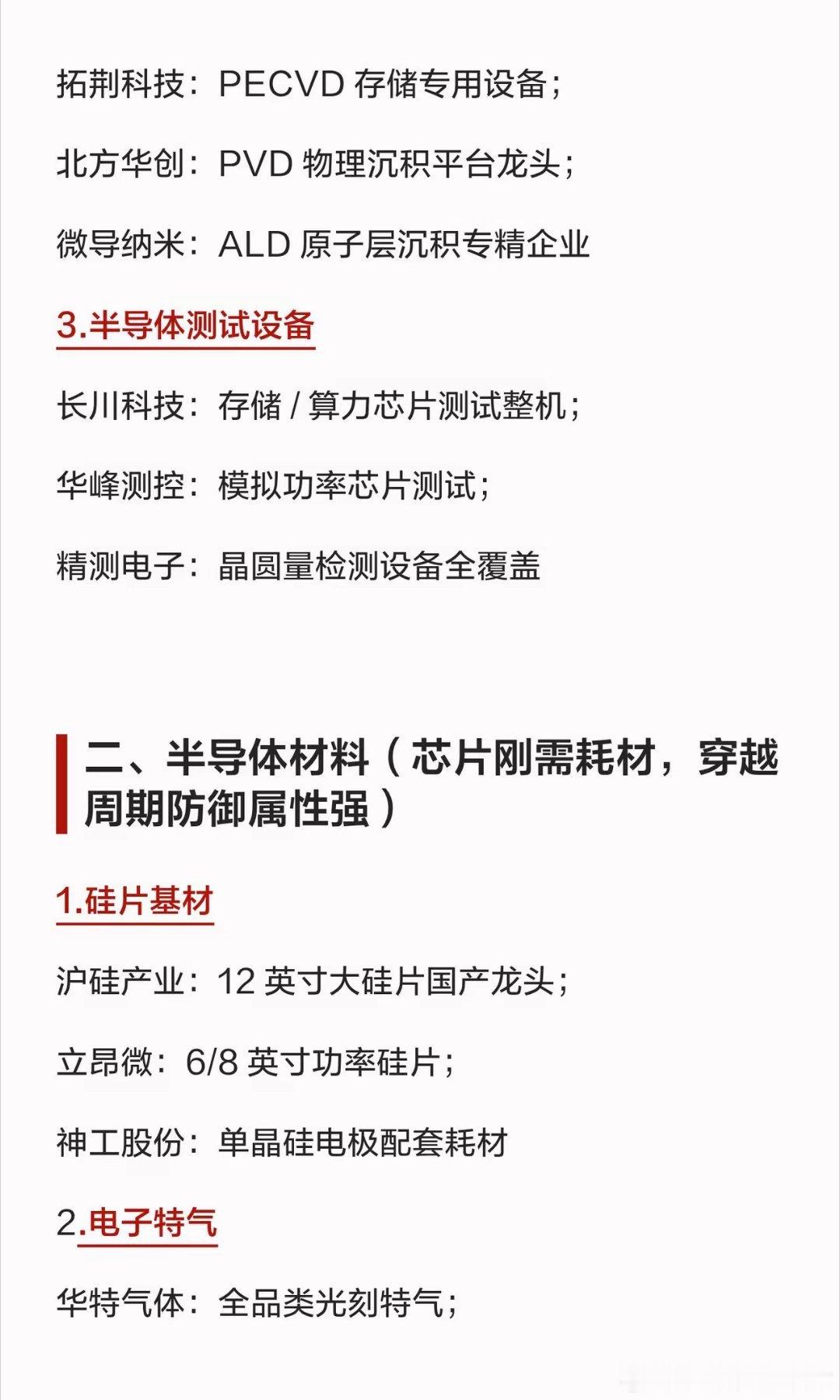 半导体六大核心方向“三巨头“！一、半导体设备（国产替代核心刚需，2026 订单高