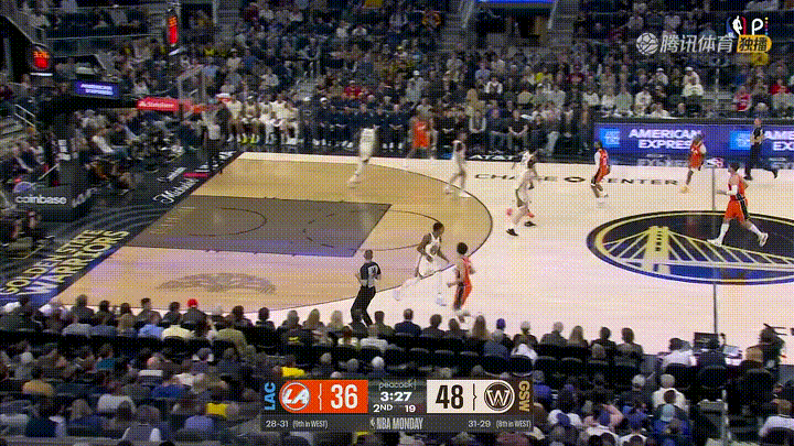 快船超级新援加兰终于进球了！在今天快船客场挑战勇士的比赛中，当时比赛进行到了第二