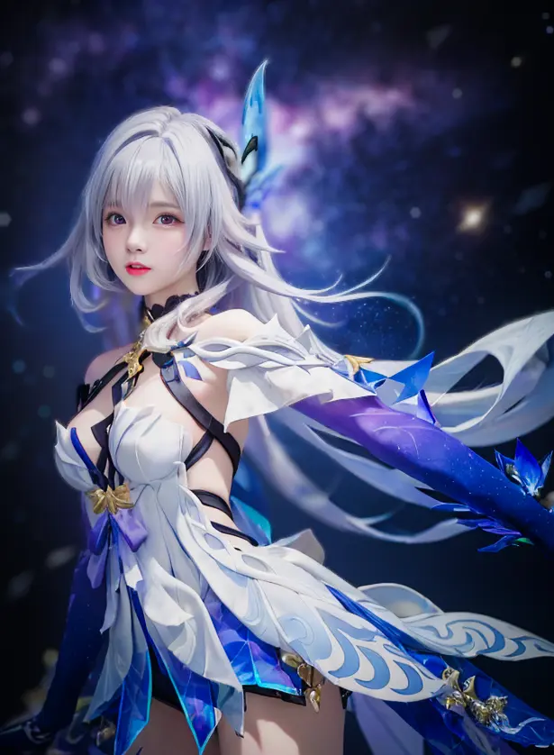 原神 丝柯克 cos.丝柯克~白毛师傅有几人呢？嘿嘿。