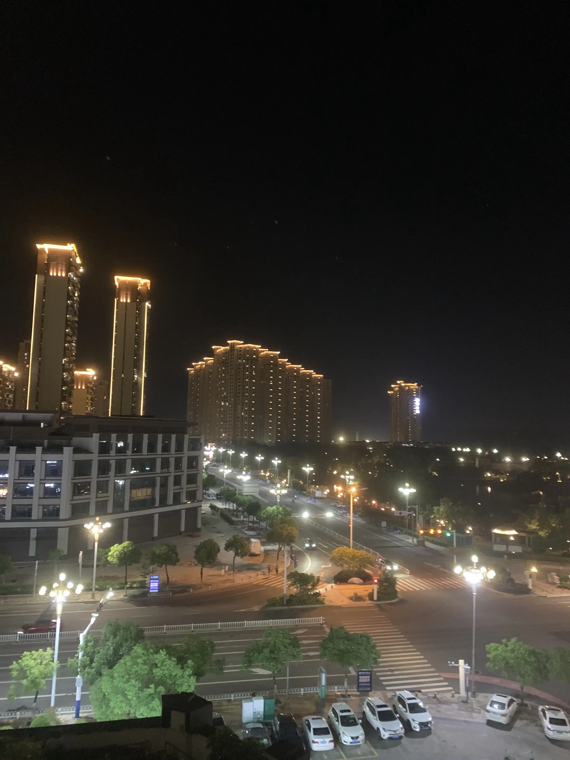 夜景实拍 城市夜景 万家灯火 路灯路灯