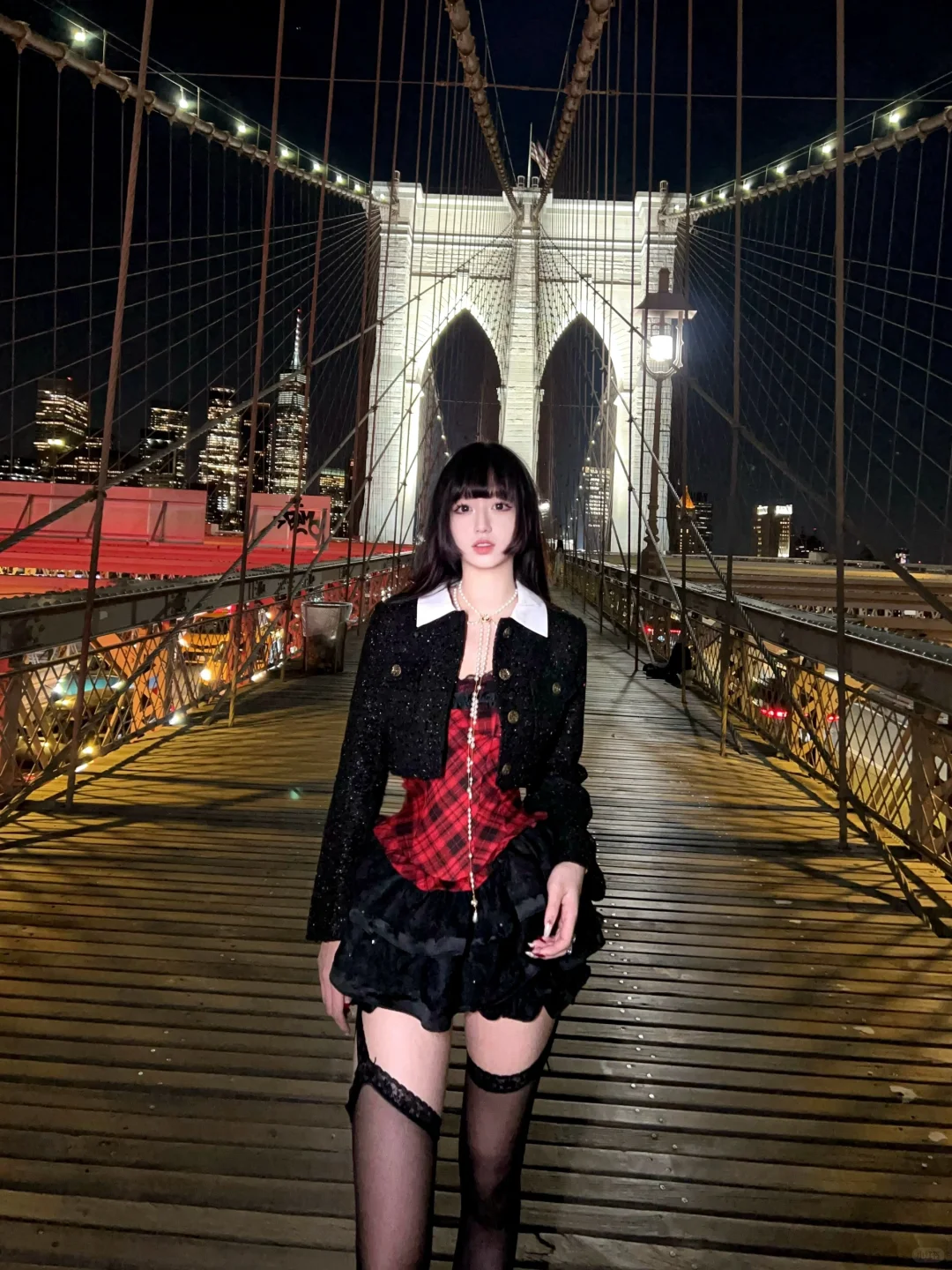 🌉布鲁克林桥上的晚风|纽约秋天夜景🇺🇸