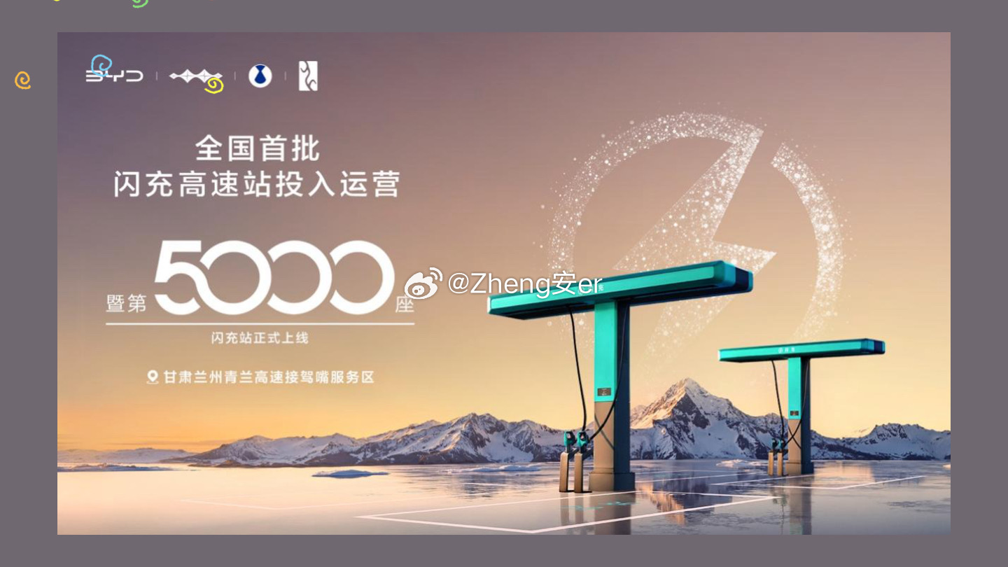 三月三十一日，小迪第5️⃣0️⃣0️⃣0️⃣座闪充站在甘肃兰州青兰高速接驾嘴服务