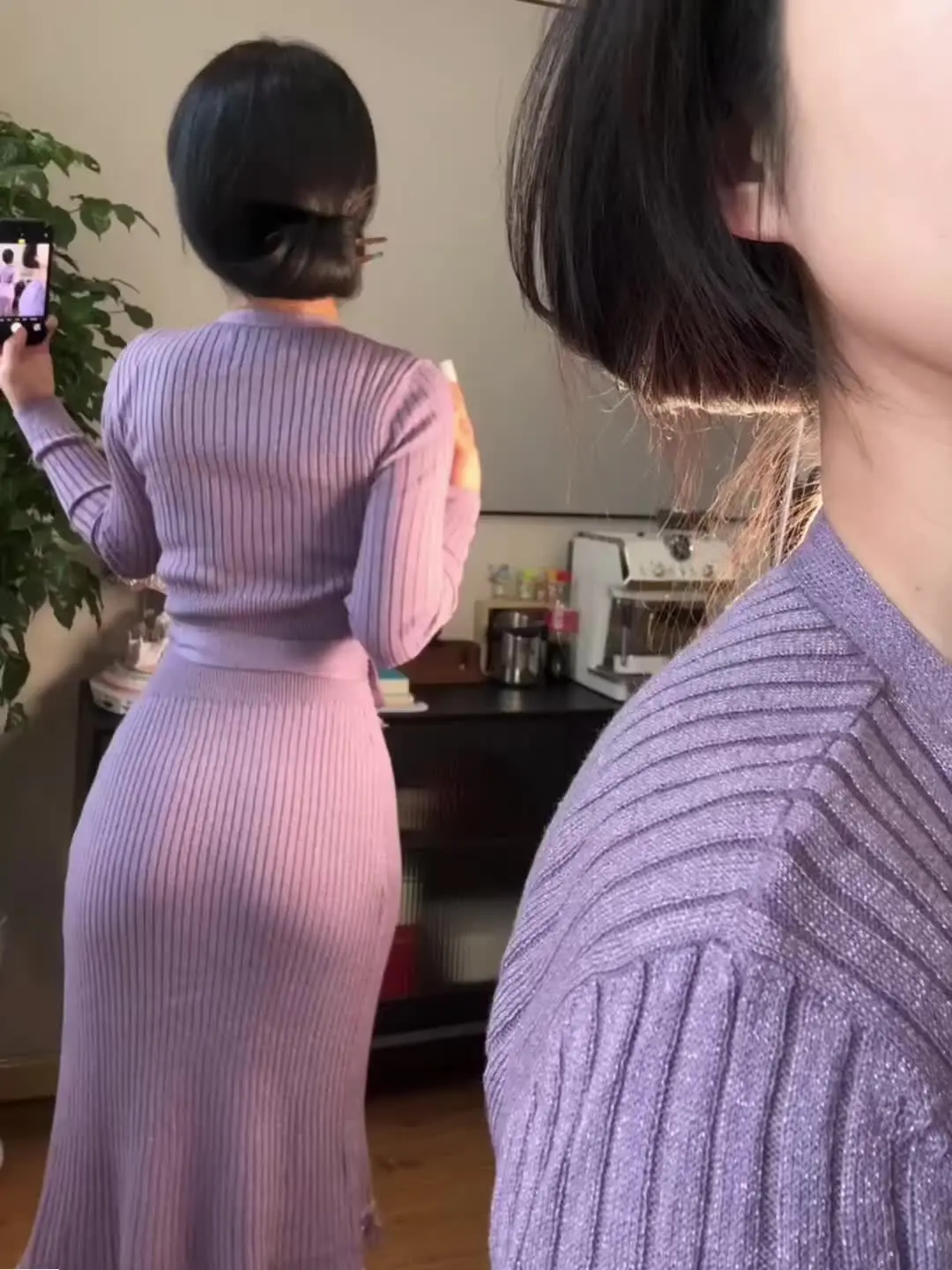 梨形身材穿搭 优雅知性 紫色