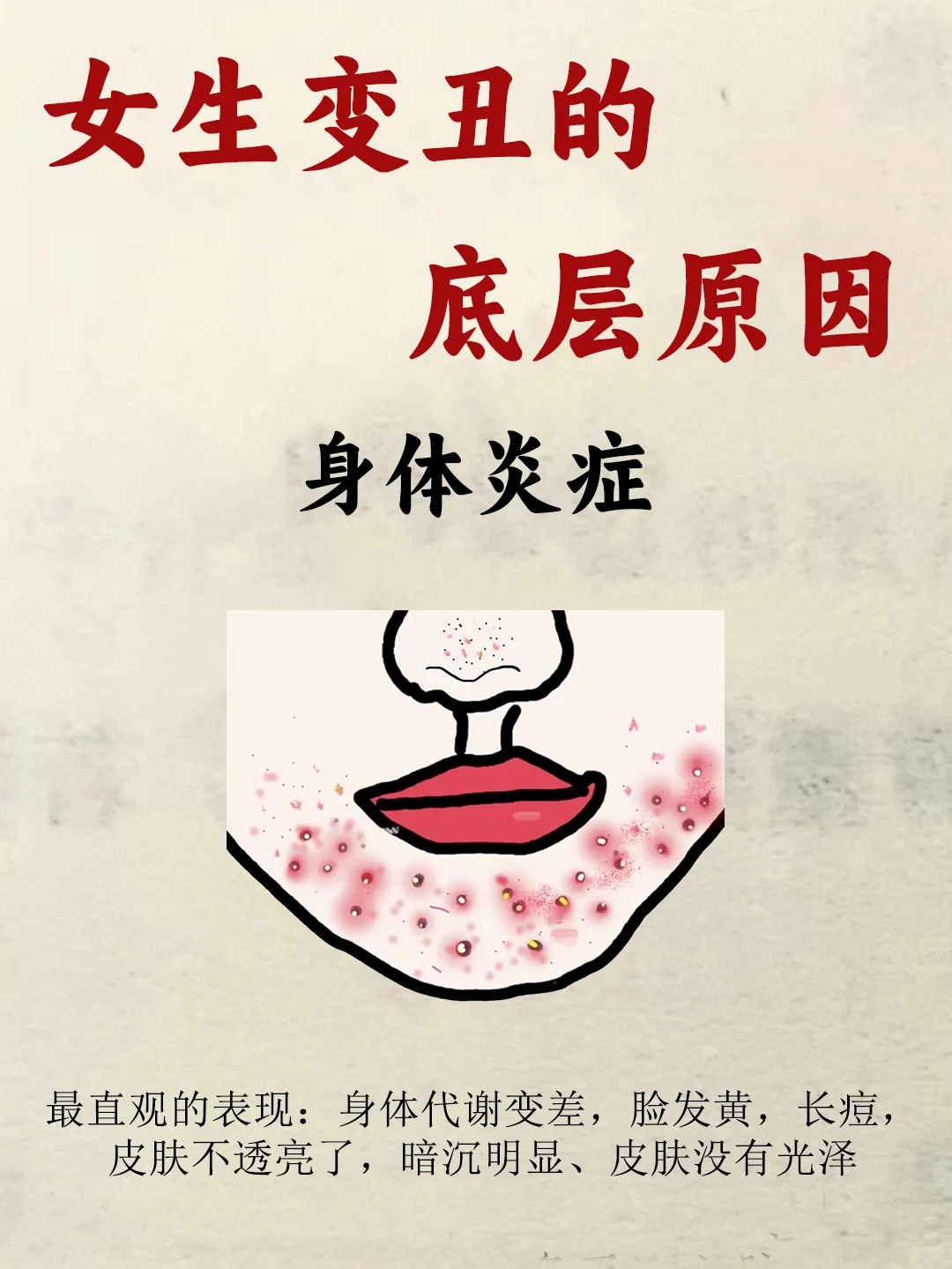 女生变丑的底层原因——身体炎症