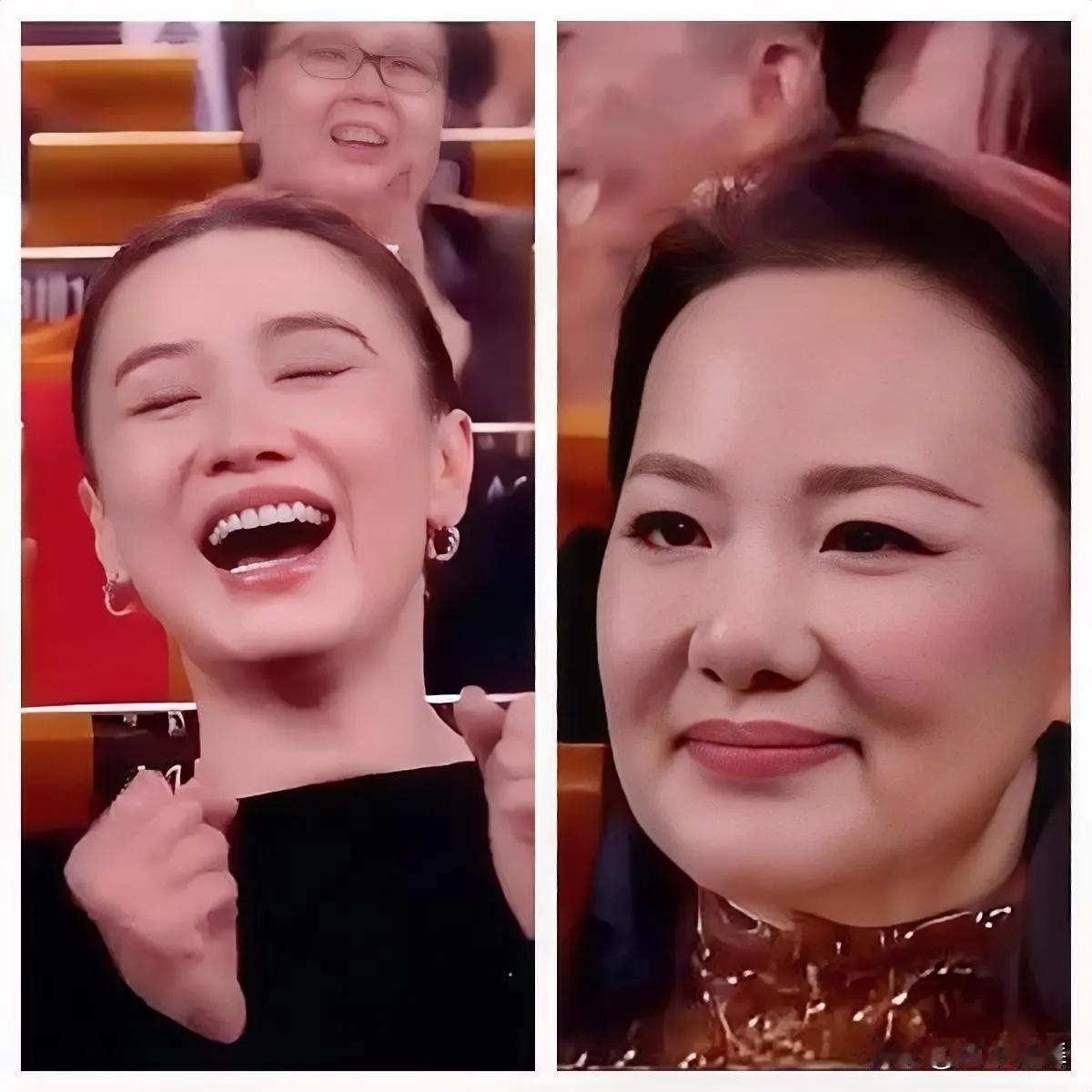 金鸡奖颁奖现场出现了戏剧一幕：

当主持人念出宋佳时，一个闭眼尖叫，一个难掩失落