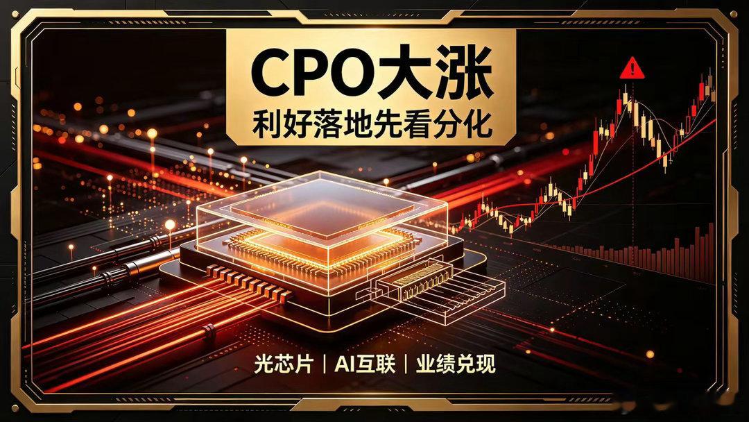 CPO集体大涨！量产利好落地，但千万别把脉冲当反转今天CPO板块迎来强势大反弹，