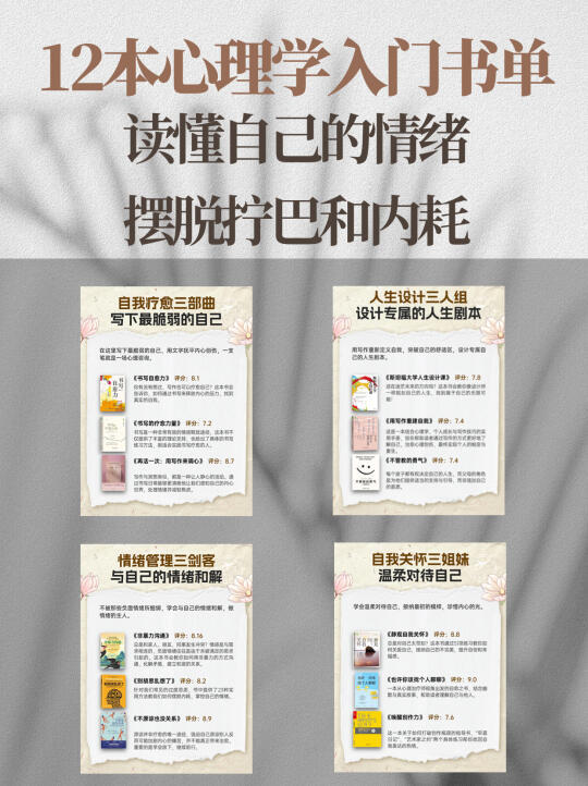 别emo了✨12本心理学神书拯救你的拧巴内耗