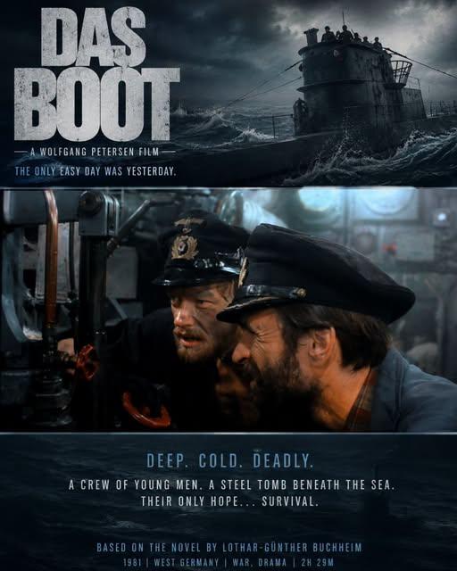 提起海战片，很多人心中的天花板就是这部《从海底出击》，原名 Das Boot，1
