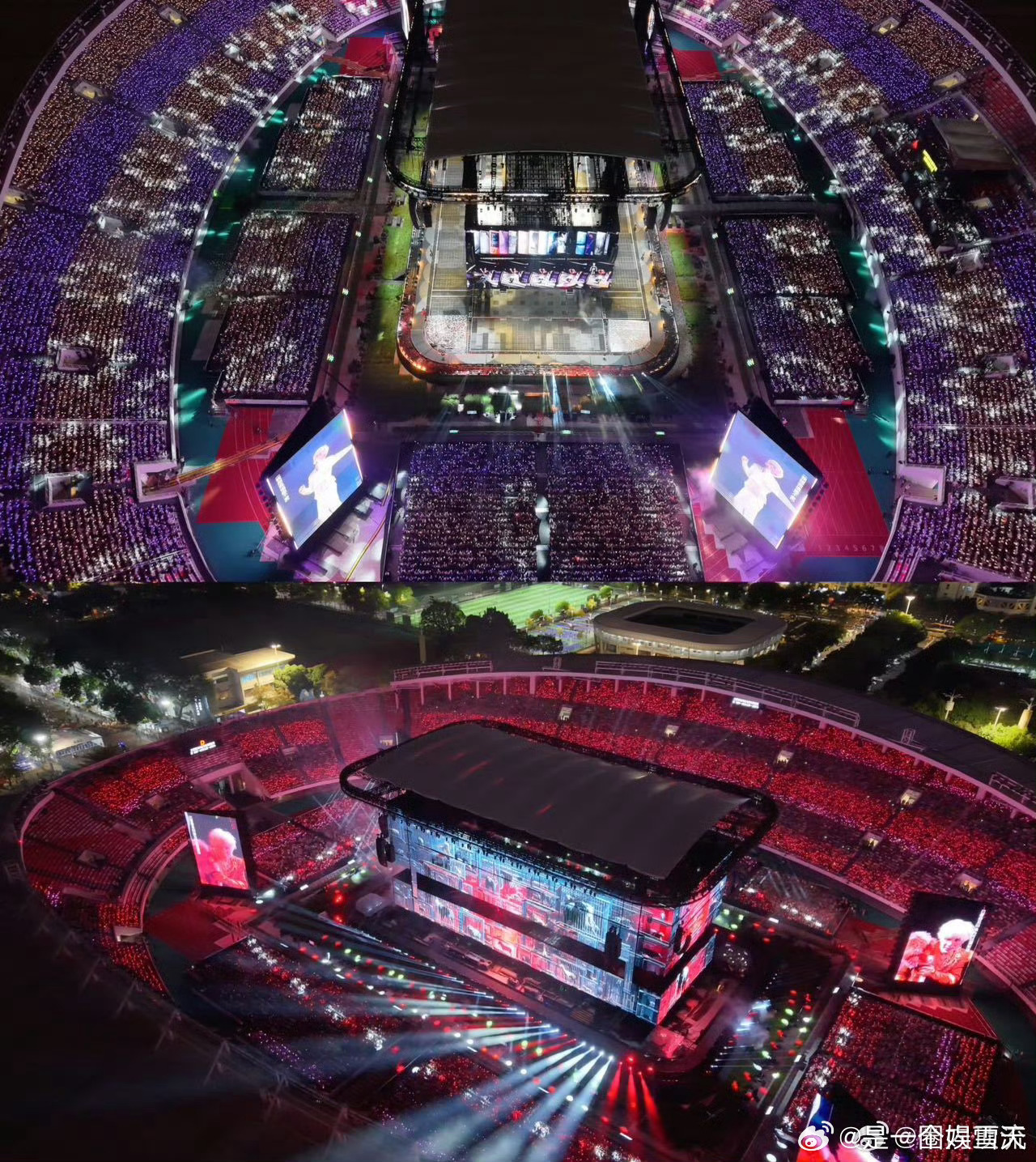 薛之谦四面台舞美要考博嘛沉浸式四面台藏满巧思，流动光束勾勒万千模样，从温柔星河到