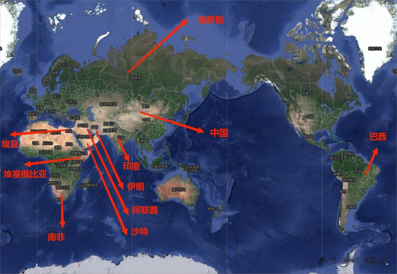 5个国家在1月2日正式加入金砖组织，这样金砖国家有10个成员了。初创国家，中国，
