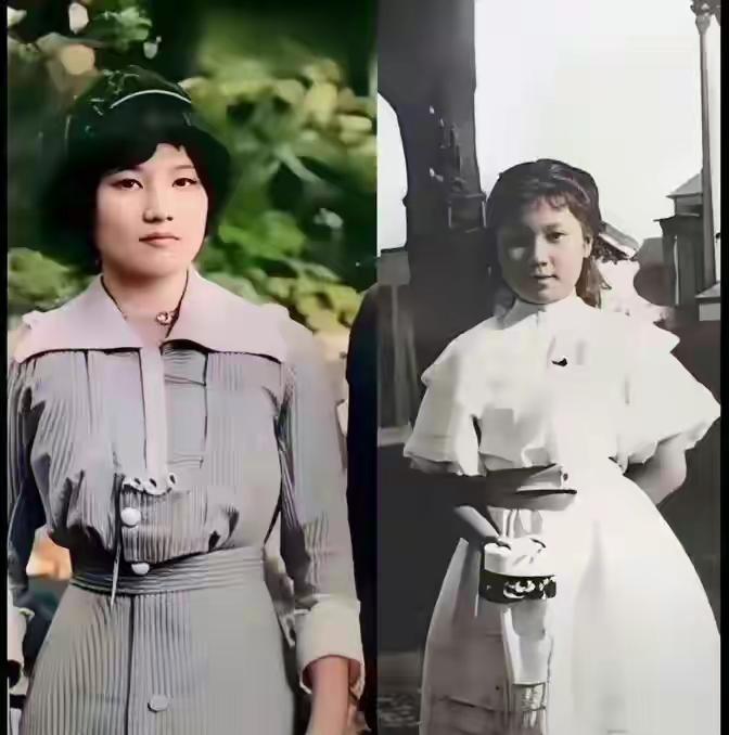 王铎：宋庆龄和宋美龄，在美国夏威夷读书的时候。