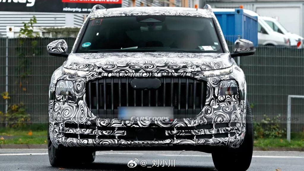奥迪Q9奔驰GLS宝马X7 图1为新奥迪Q9谍照，图2为新奔驰GLS谍照，图3为