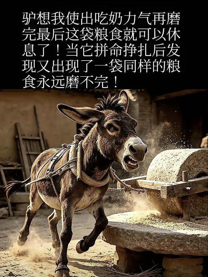 看到这头拉磨的驴，想起了有一家公司一个车间里的冲压班，有六名工人，每人开一台机床