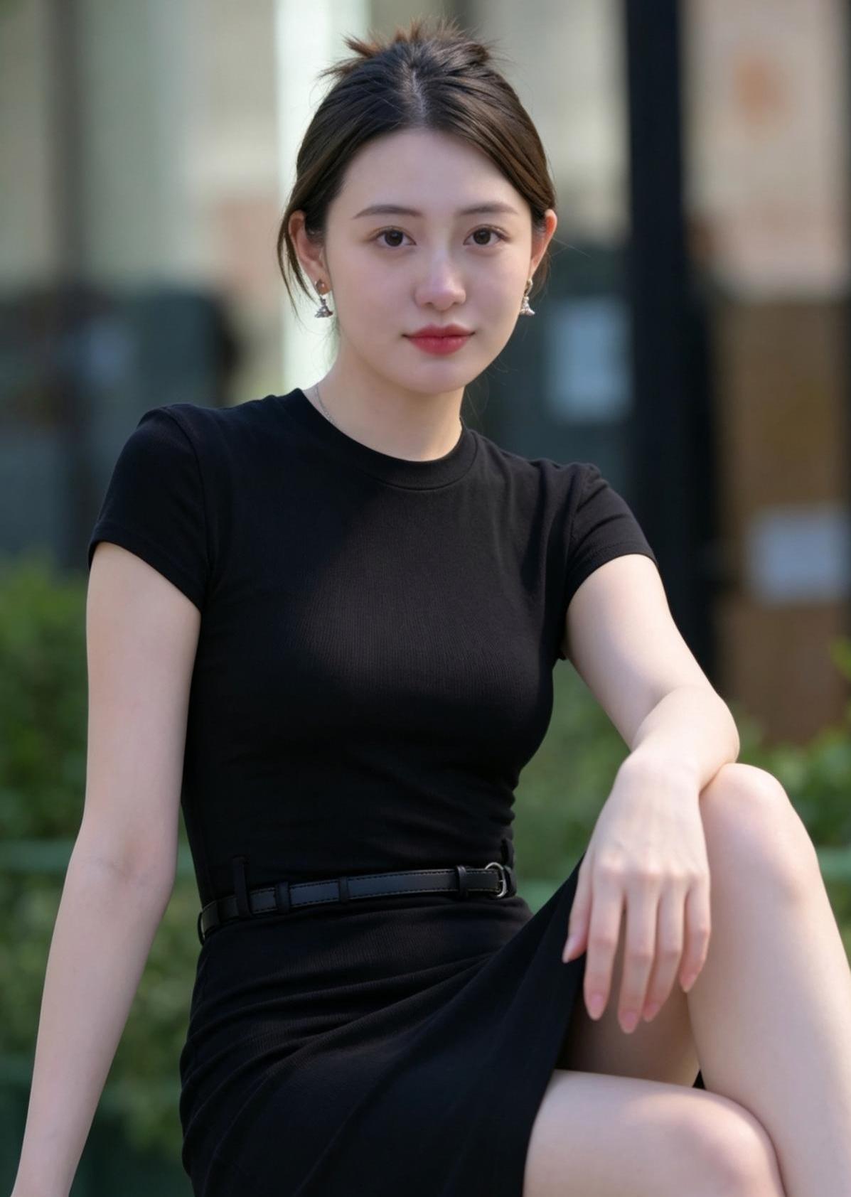 今日街拍，白白净净的大美女