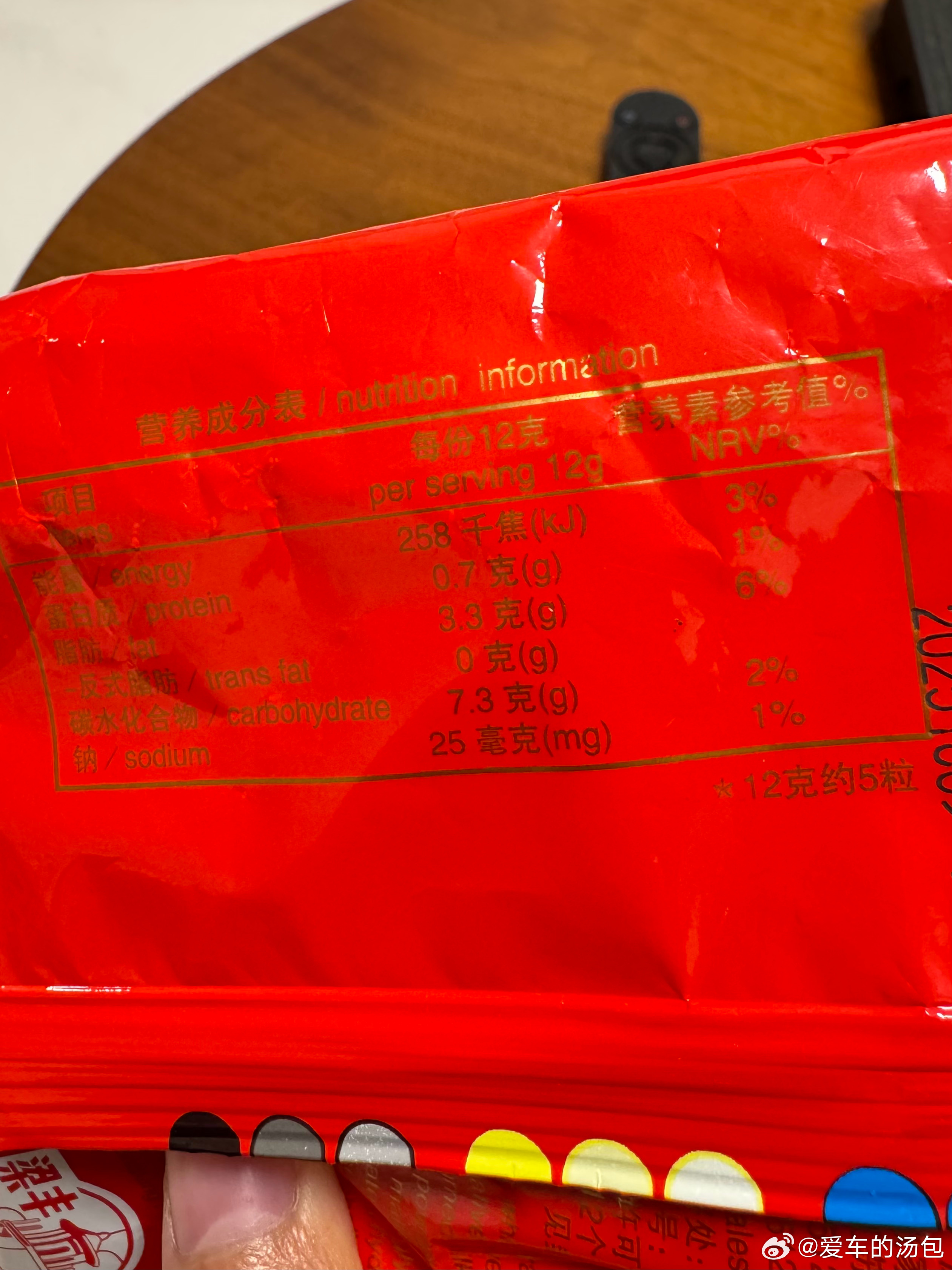 晕唯一爱的代可可脂就是麦丽素，结果我都快吃完了，再仔细一看热量表，每份12g右下