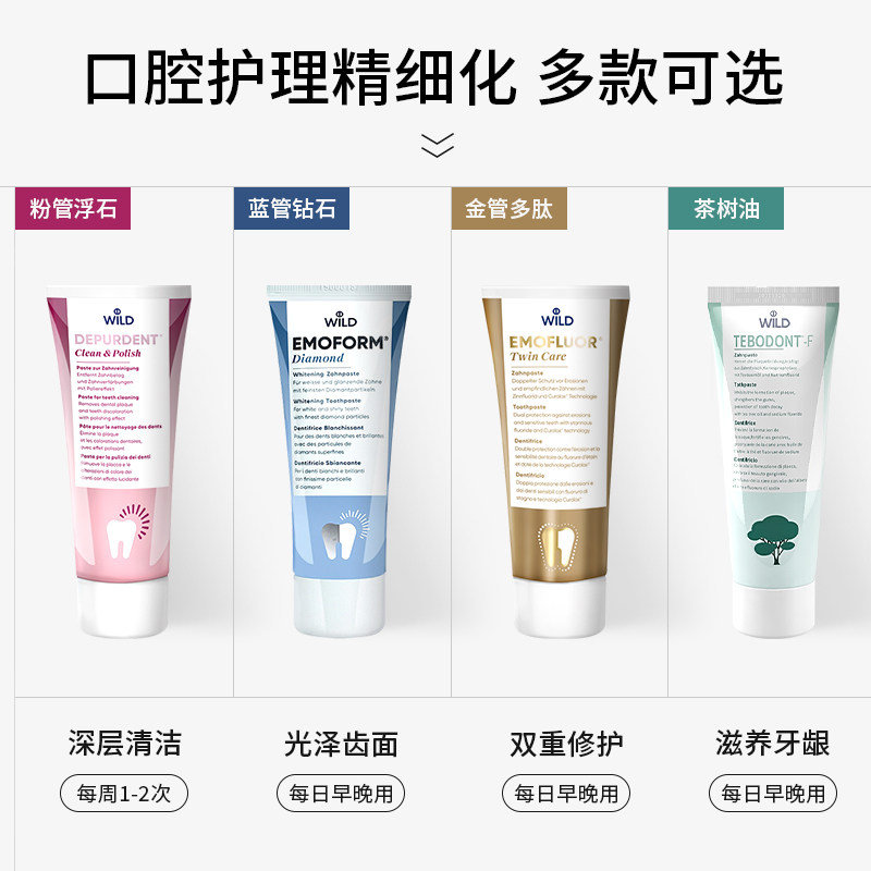 【怀尔德】口腔清洁牙膏75mlx2支 