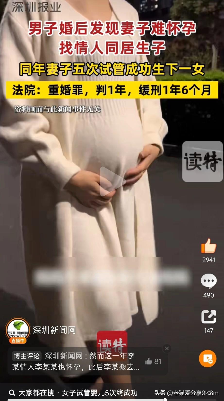 五次试管终成功，丈夫却和情人生子！
 
朋友们，今天刷到个新闻，真是生气！

海