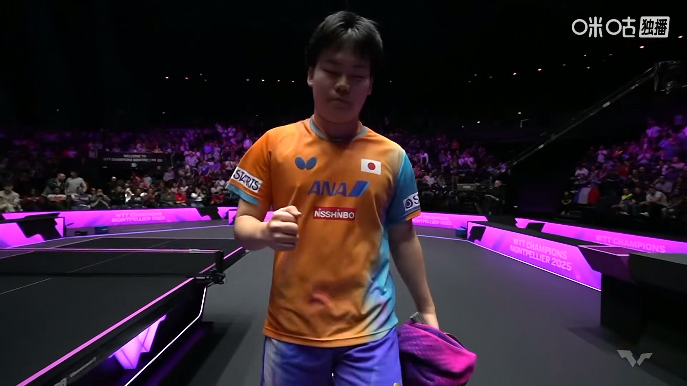 松岛辉空4比1张禹珍(12-10，11-9，10-12，11-7，11-8)首次