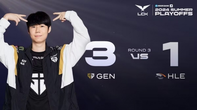 #lck# 没意外！HLE野辅化身莽撞人，Peyz烬狂砍18杀，GEN击败HLE