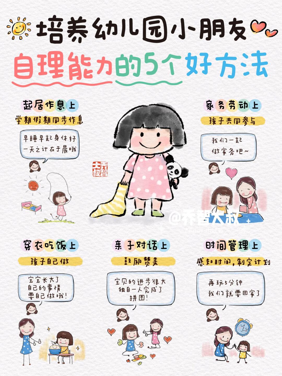孩子拖拉磨蹭？自理能力差？试试这一招👍🏻