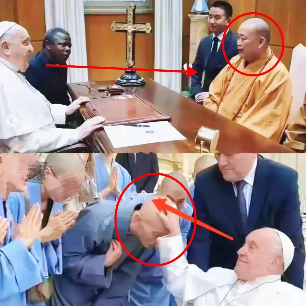 一个天主教给和尚祈福，和尚还受宠若惊，这和尚早就变味了。
大家说是不是？