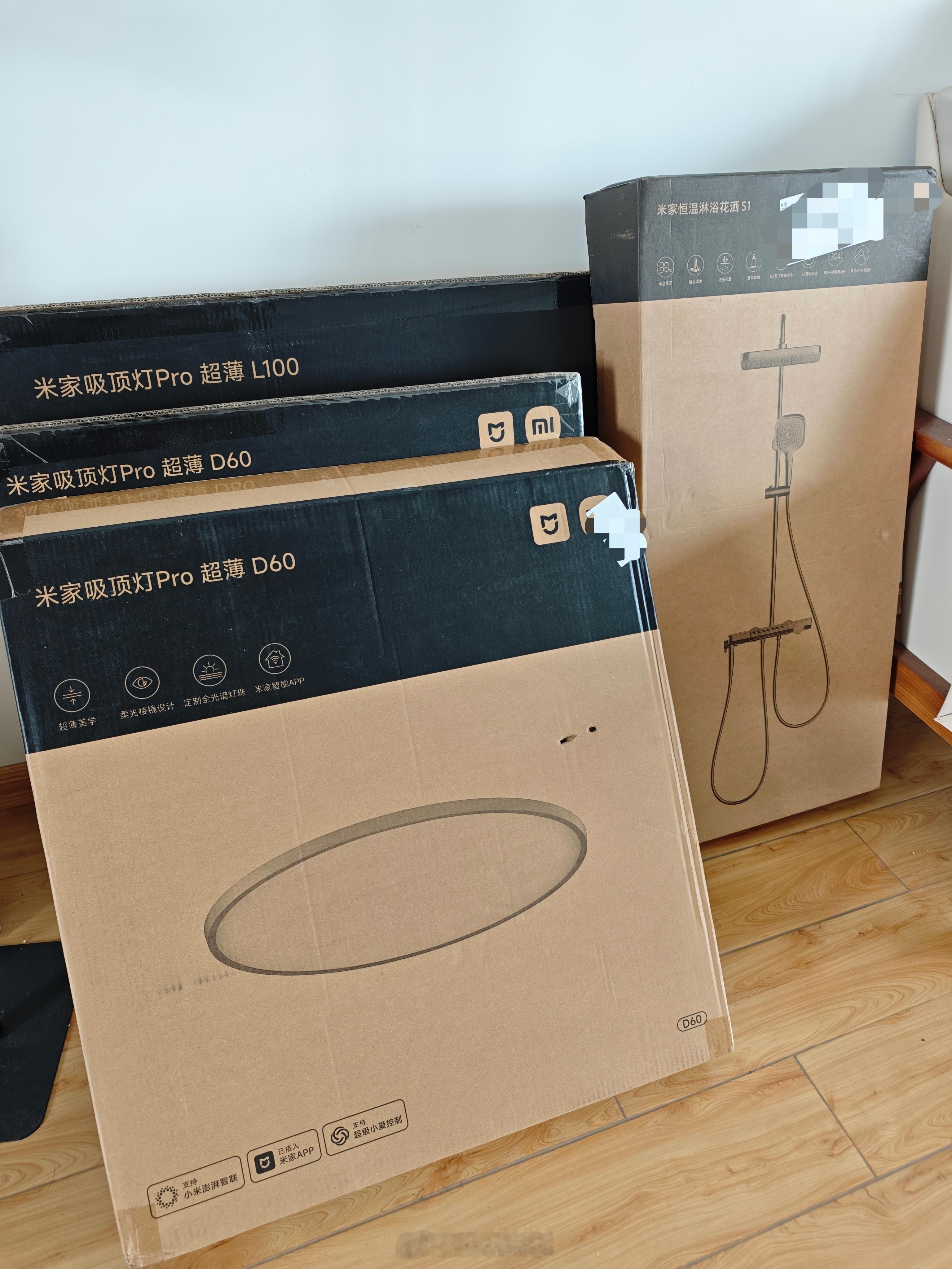 硬装还没开始，“雷军”先进场了 今天又到了一个米家吸顶灯 Pro D60这次外包