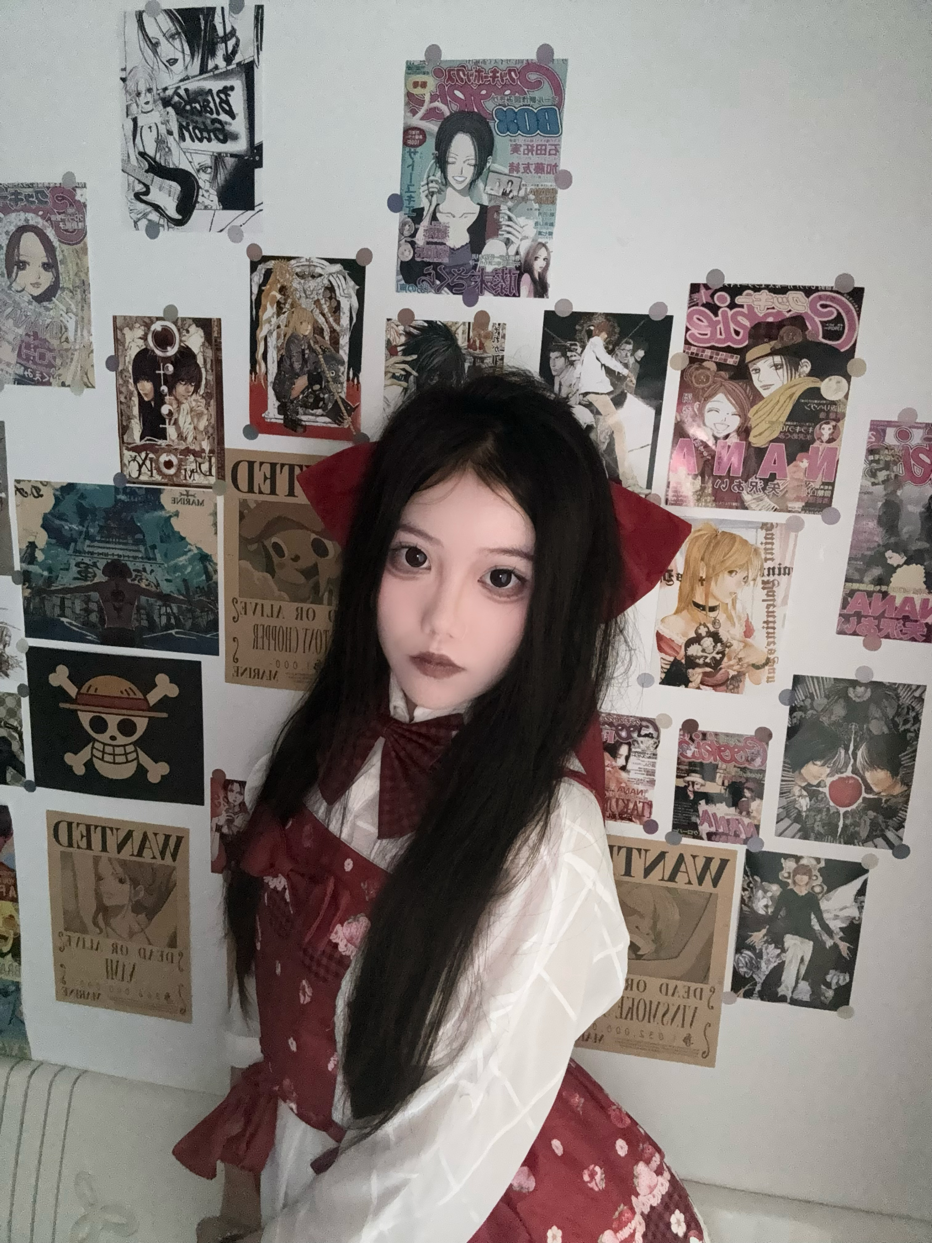 感觉好久没穿过这样的小裙子了！QvQ🥺小苹果原相机我好喜欢你～～～（假发捣鼓了