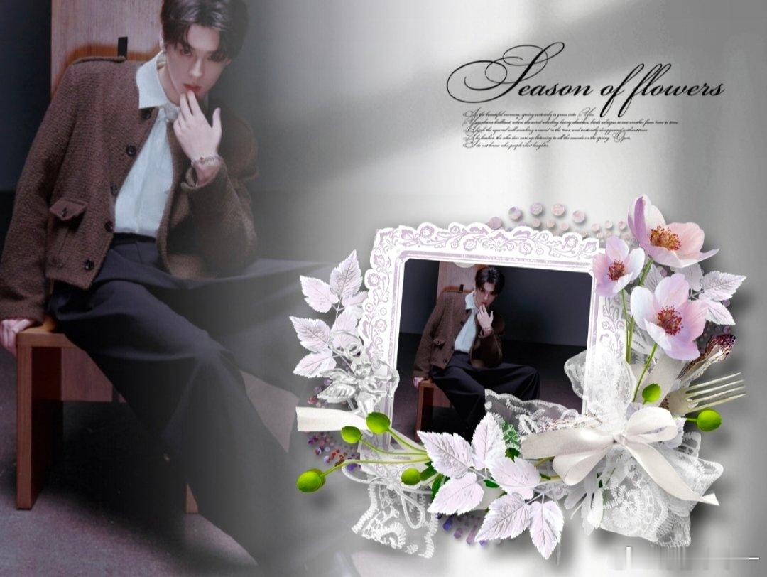 txn 花季的相框里，藏了半份未拆封的温柔——领结松得刚好，连光影都肯为他慢半拍