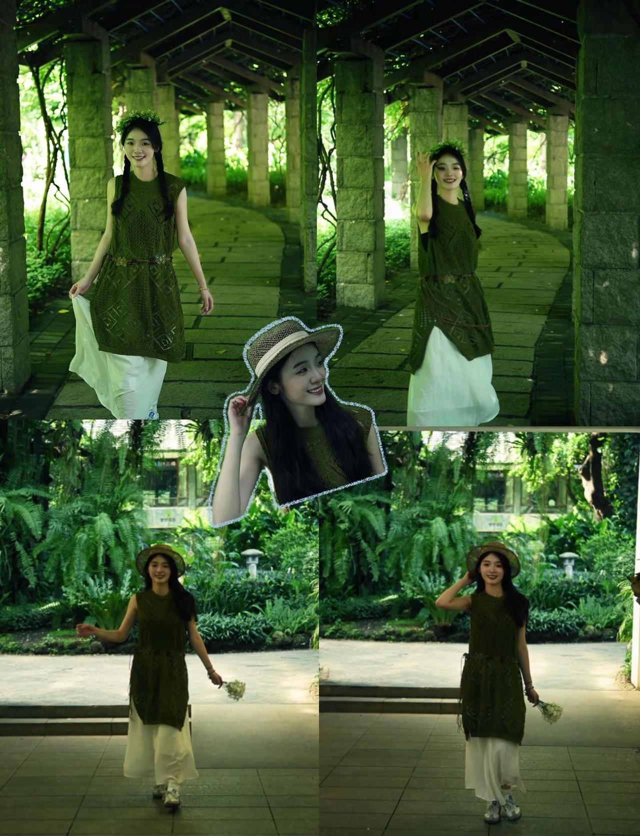 森系广州🍃 趁天晴去大自然偷点能量咯～ 森系拍照 少女感夏日ootd