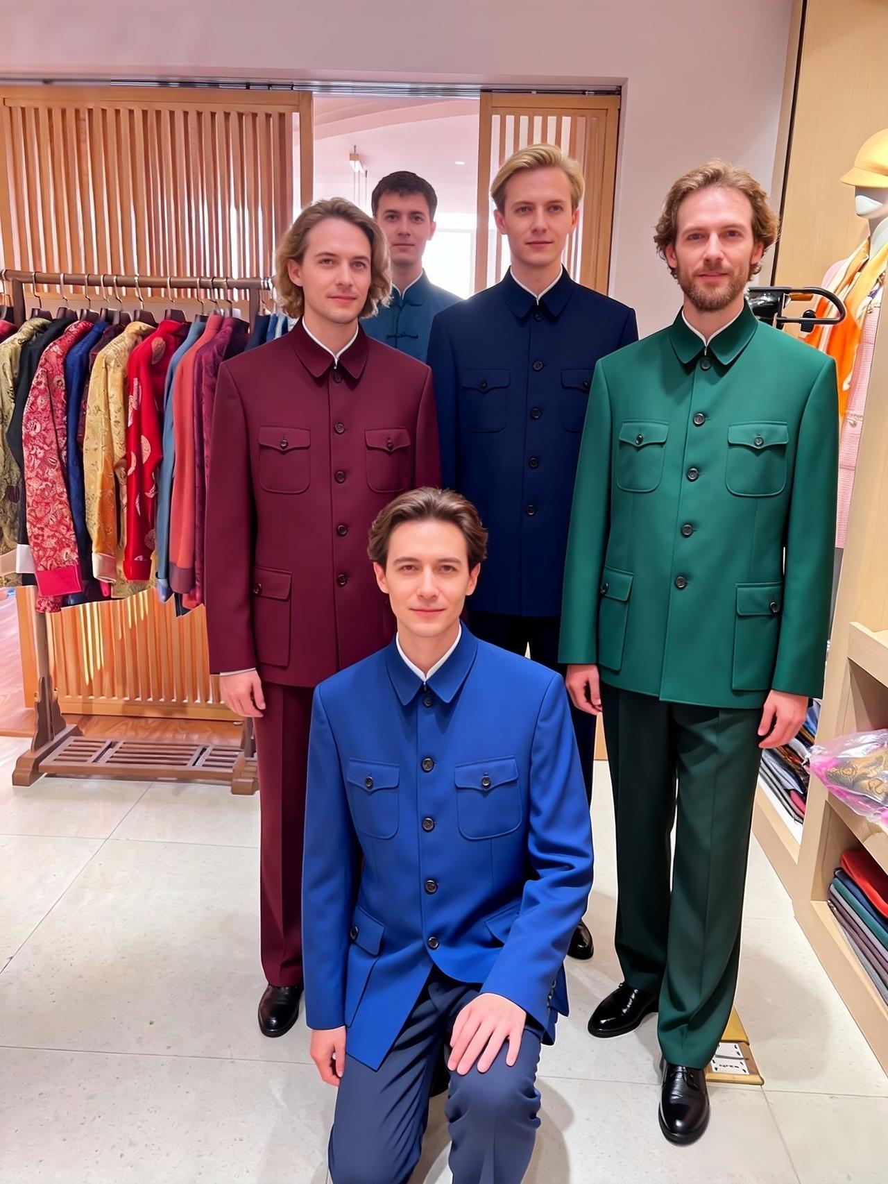 老外穿中山装就是不一样，原来中山装的适配性这么强！你还见过哪些外国人穿中式服装的