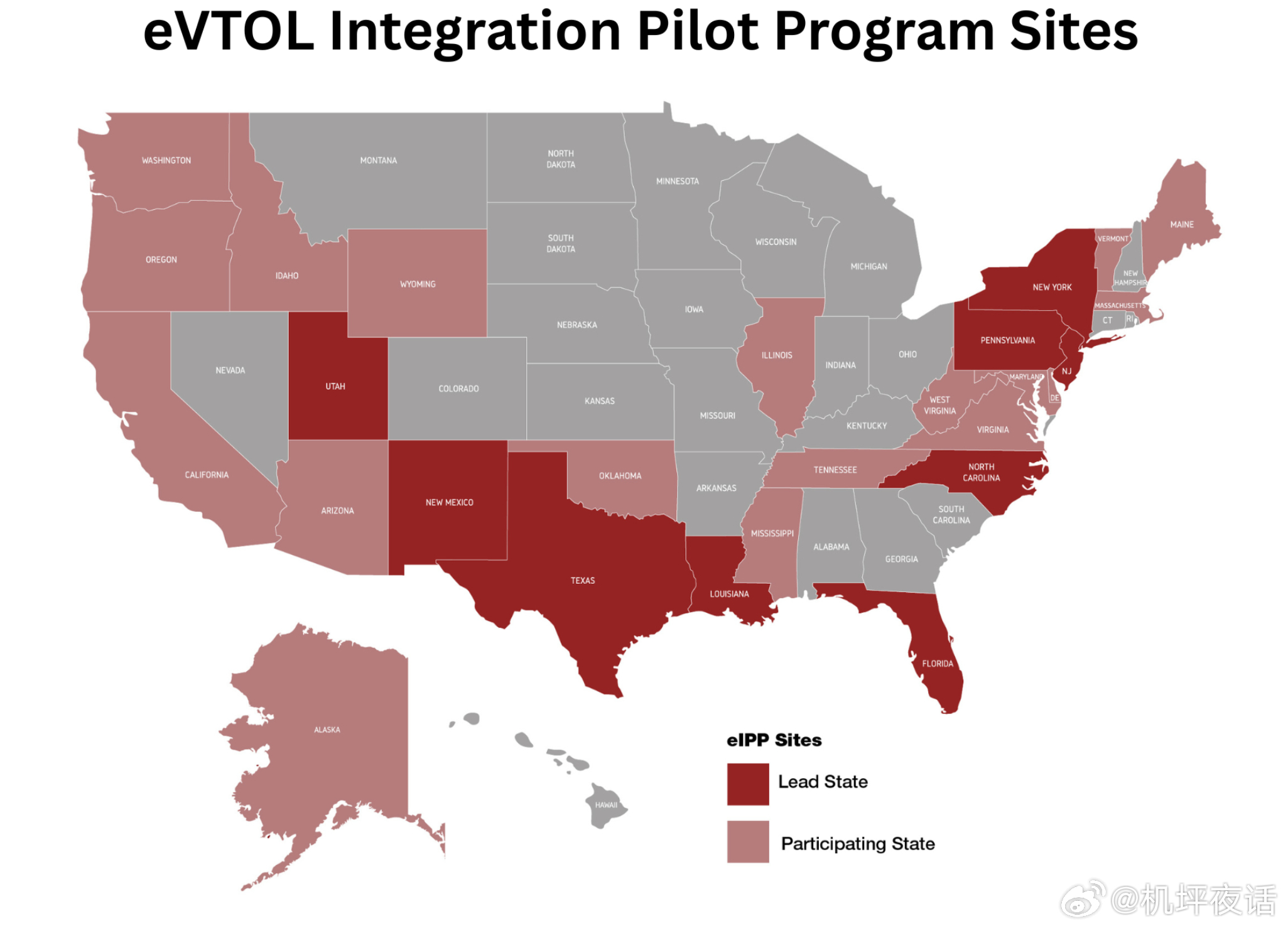 美版低空经济蓝图，FAA 推出跨越 26 州的 eVTOL 商业试点项目根据特朗