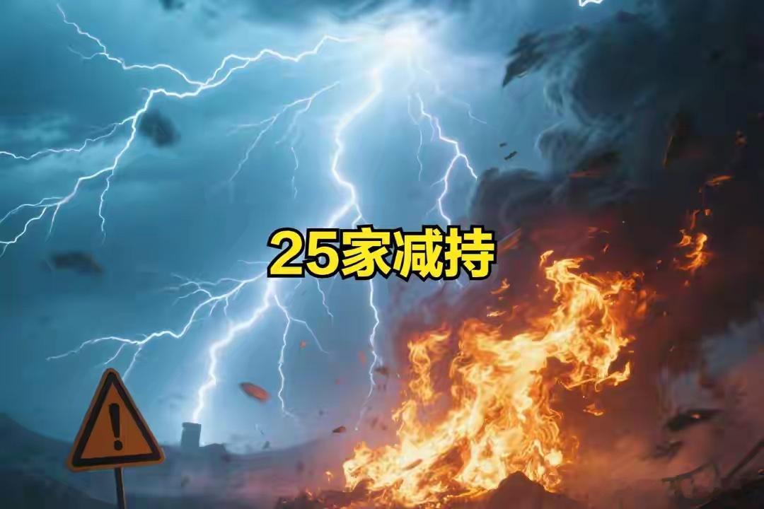密集避雷！25家上市公司集中披露减持计划 最高比例达4.09%（全名单汇总）a股