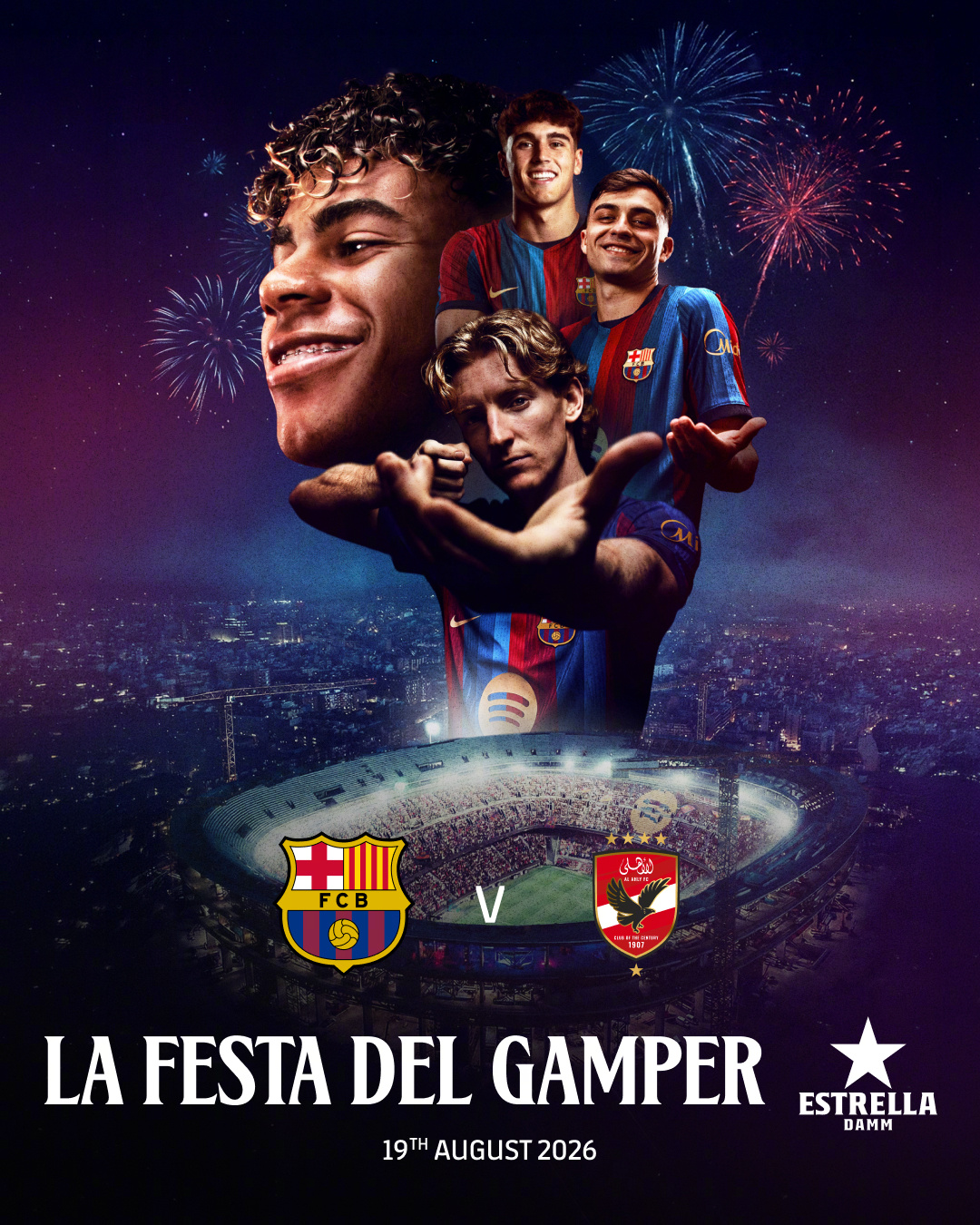 ❗26/27赛季甘伯杯比赛信息确认⚽巴萨将于8月19日在Spotify诺坎普球场