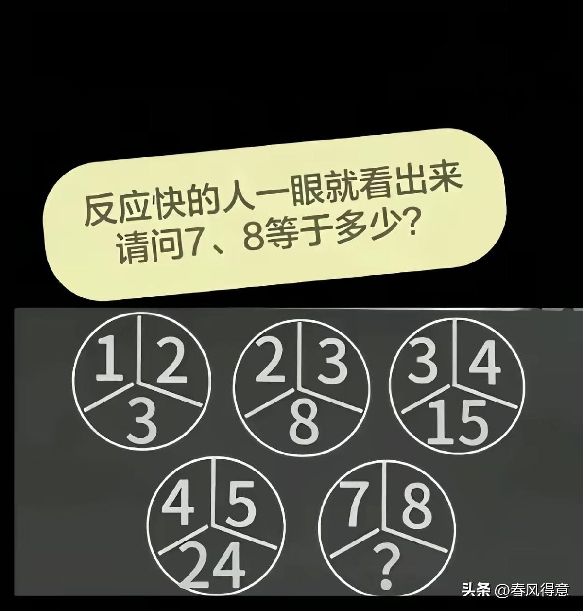 找出规律，7加8等于几？