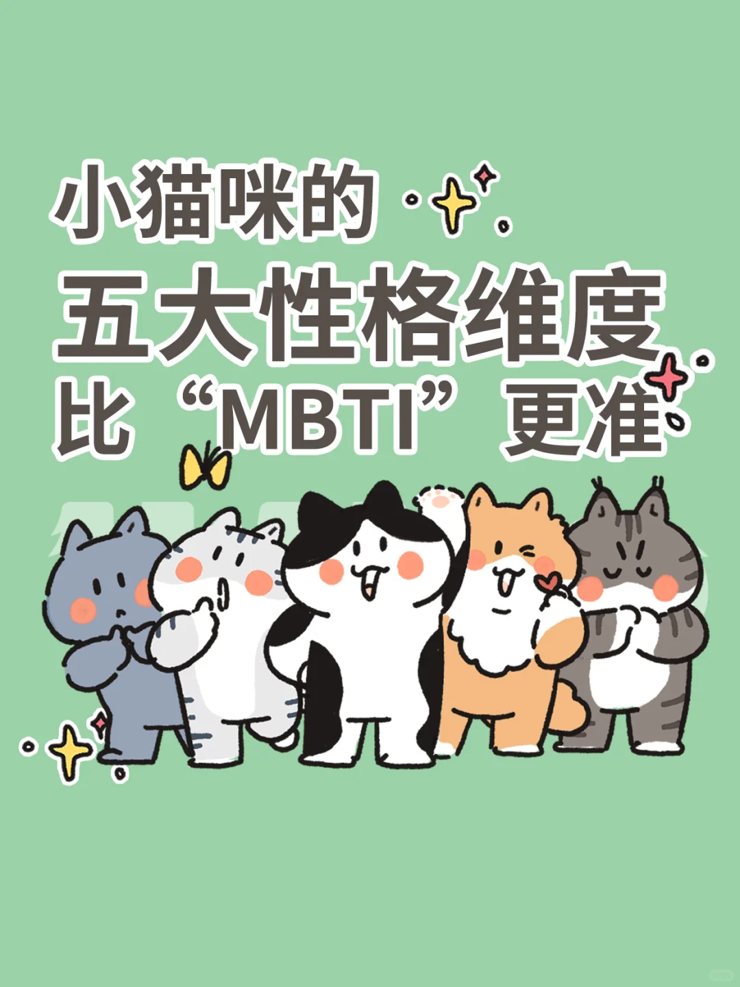 小猫咪的五大性格类型！比“MBTI”更准！