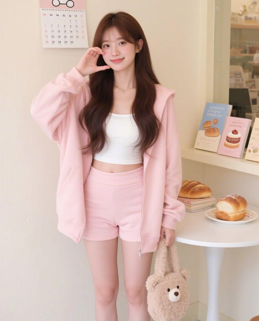 今天。是粉色系。这应该是每个爱漂亮的女孩都喜欢的颜色吧…[偷笑][偷笑]
又不在