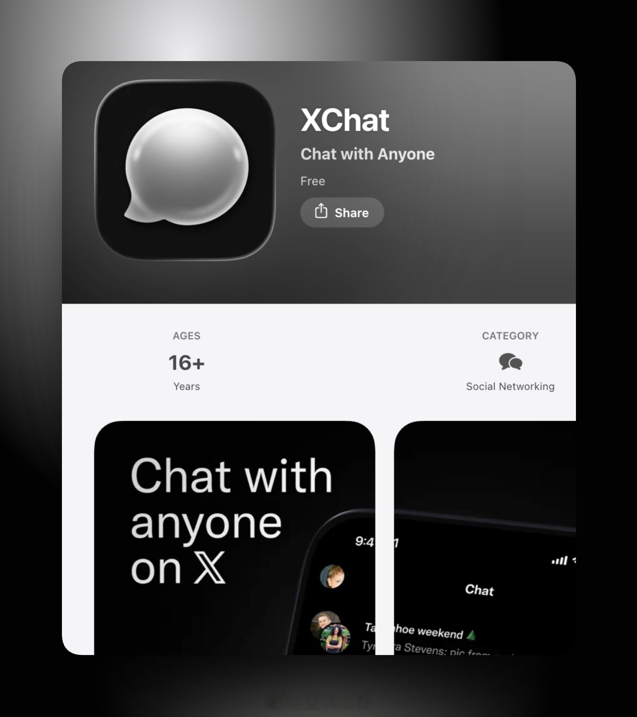 马斯克家 X 出品的黑泡泡上线了，国区 App Store 下载不了，需要外区苹