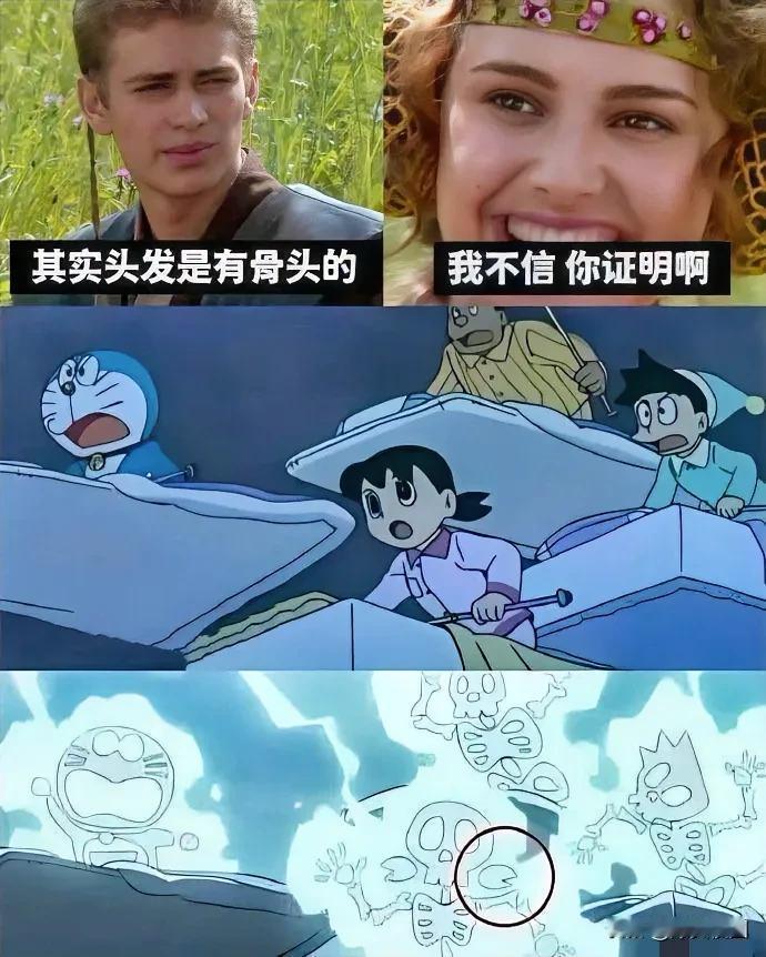 其实头发有骨头的头发