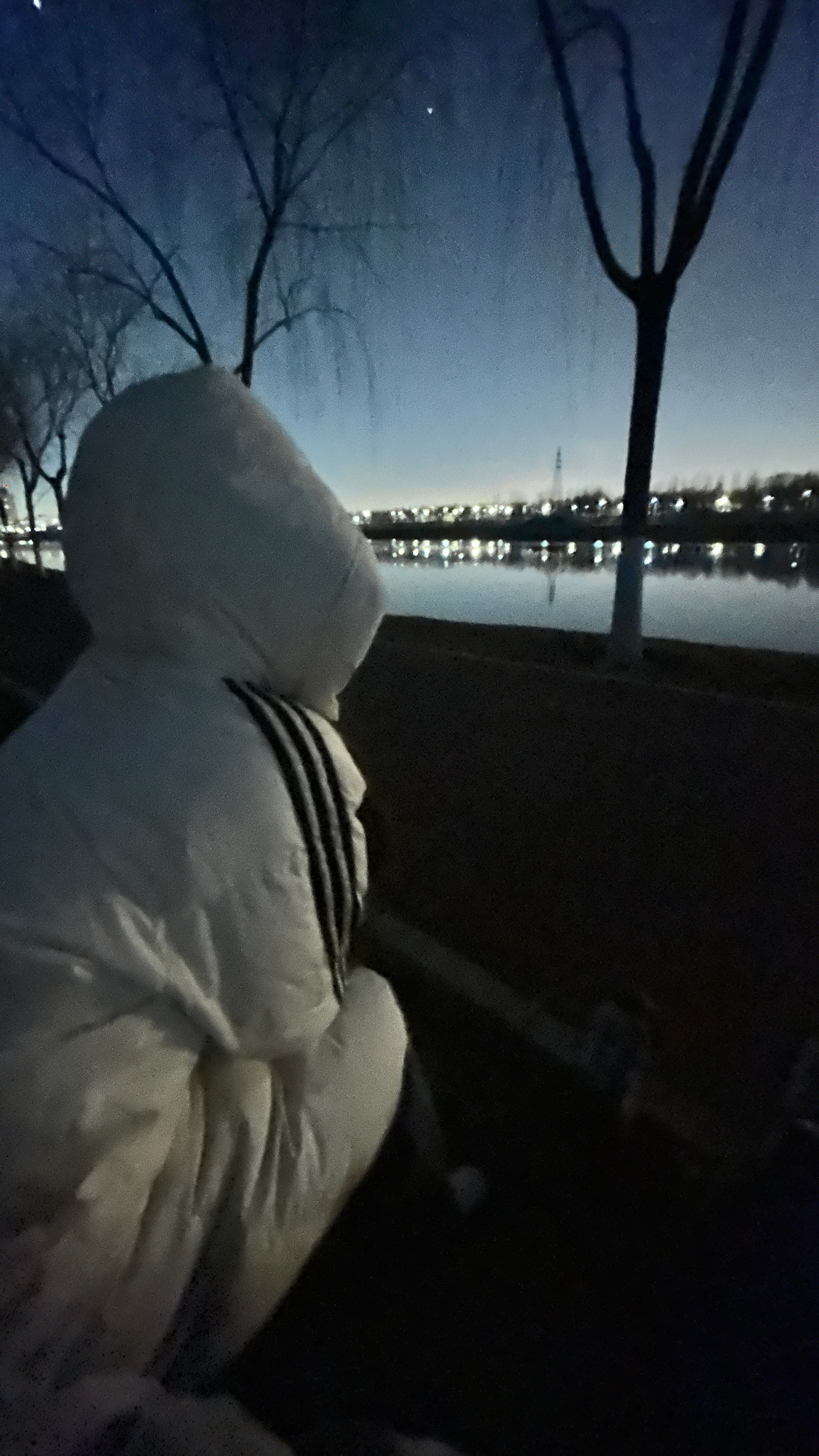 昨晚上温榆河左堤路溜达了会～这已经是不知道第几次大半夜在这儿散步了，月亮还是很亮