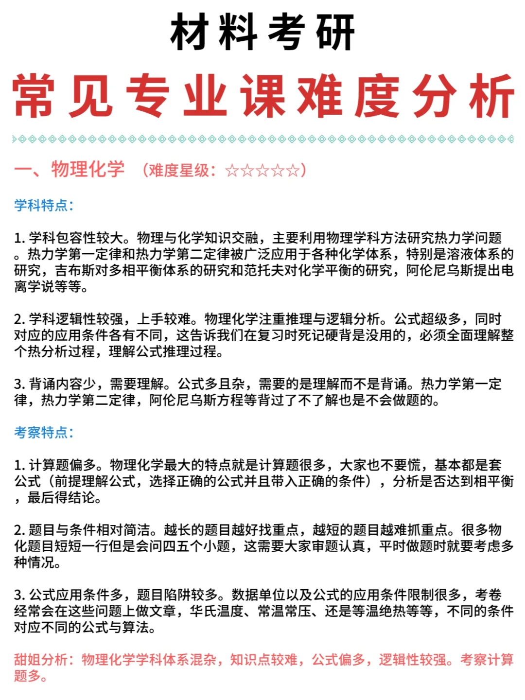 材料考研4大专业课💯哪个最简单？