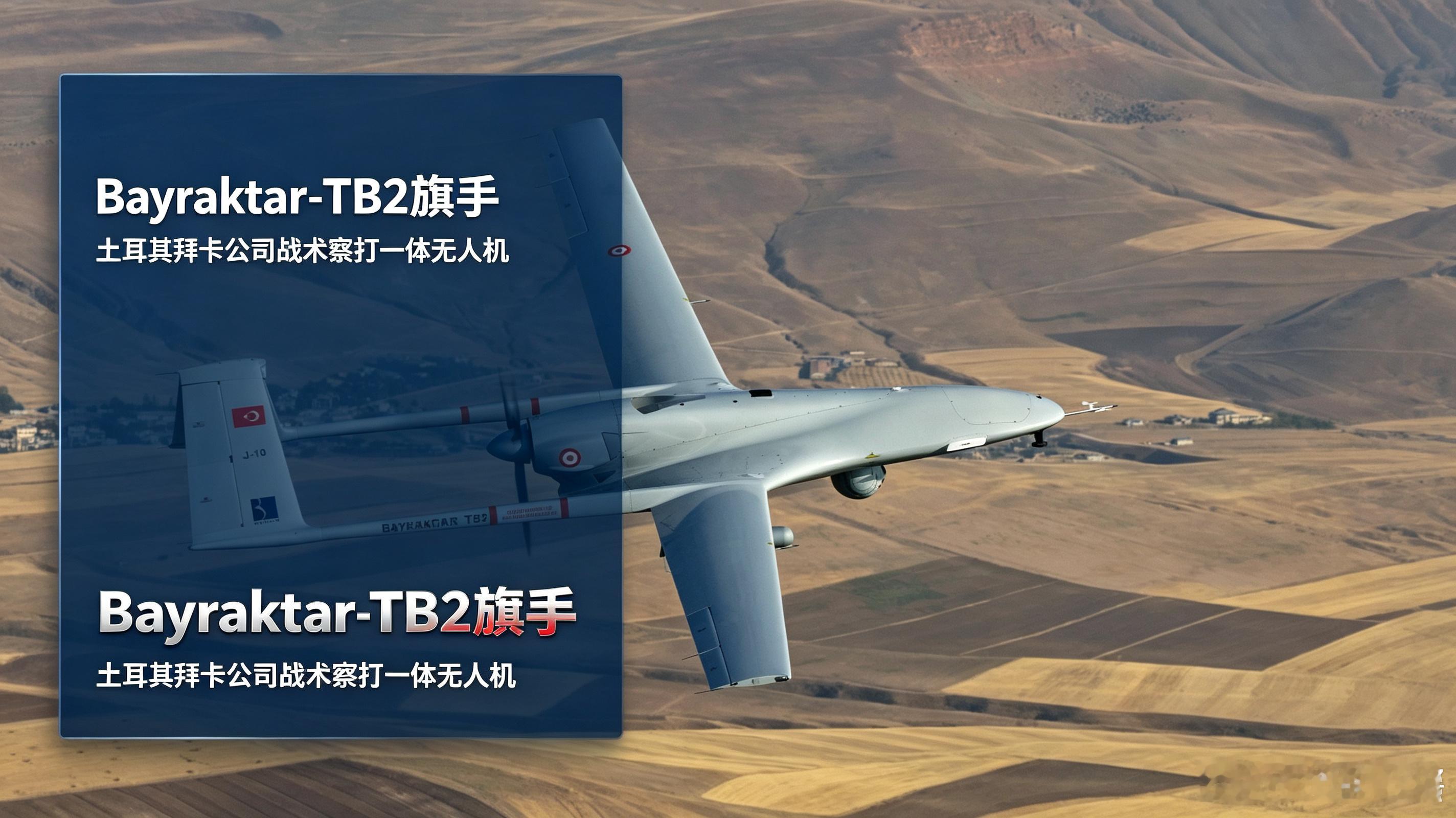 Bayraktar‑TB2旗手，土耳其拜卡公司研发的中空长航时察打一体战术无人机