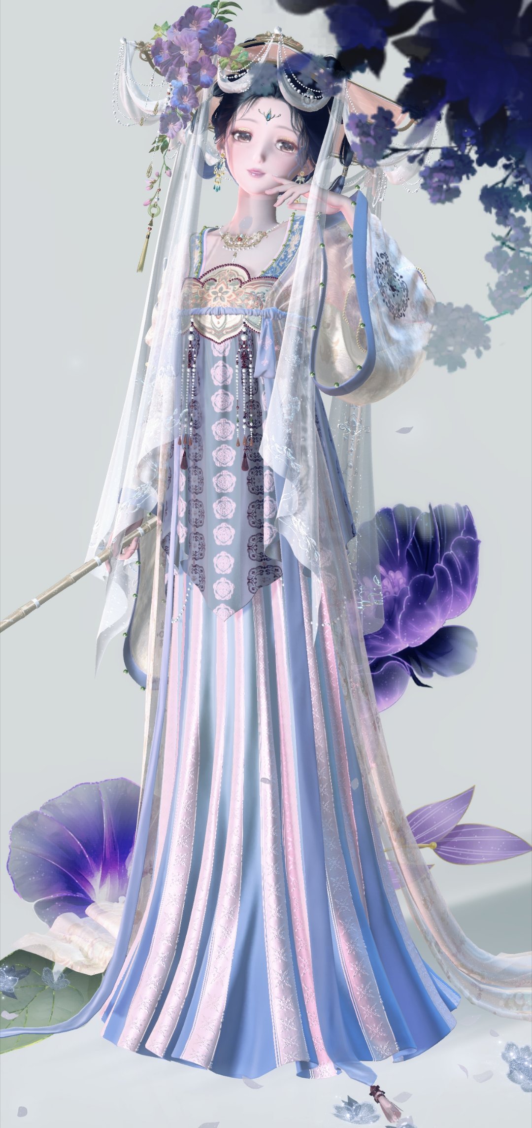 闪耀暖暖染成紫藤花 