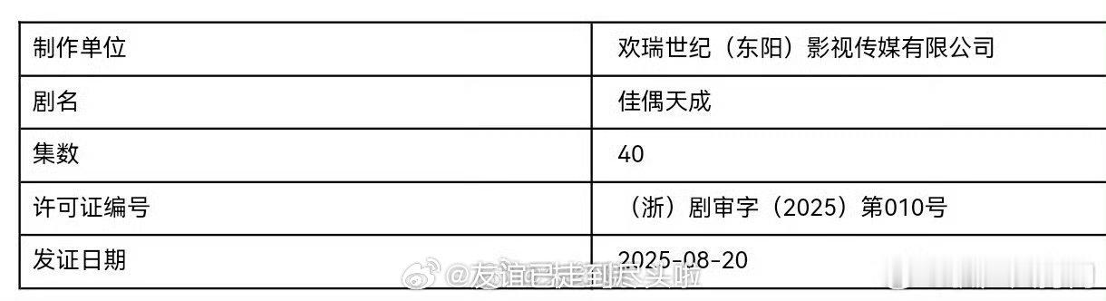 任嘉伦王鹤润《佳偶天成》下证，任嘉伦还没怎么拍仙侠古偶呢，挺期待的，排播在10月