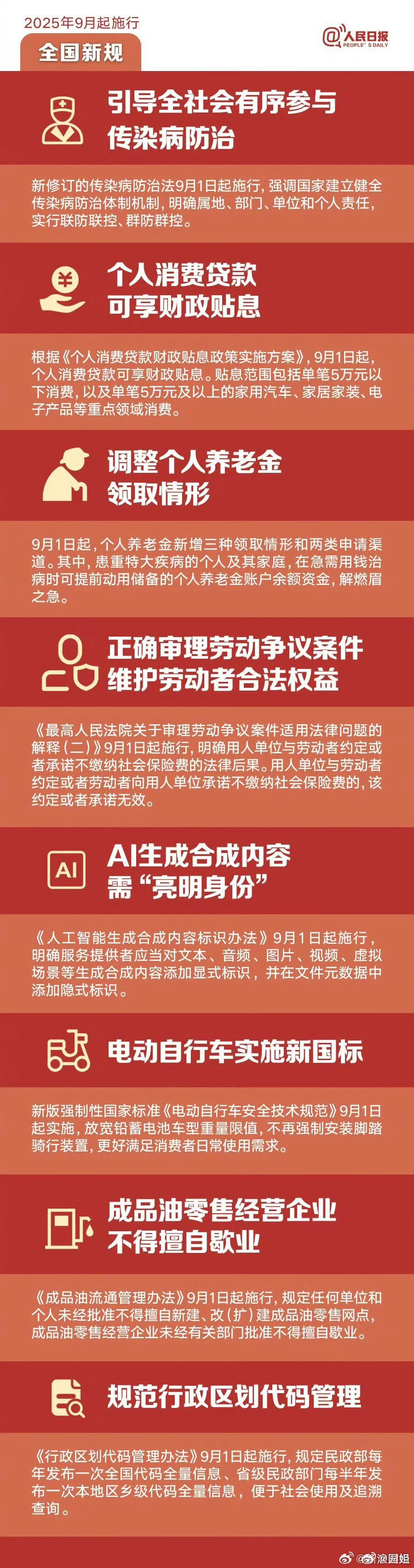 #9月1日新规上线#九月有不少新规上线，来看看有没有和你有关系的～ ​​​