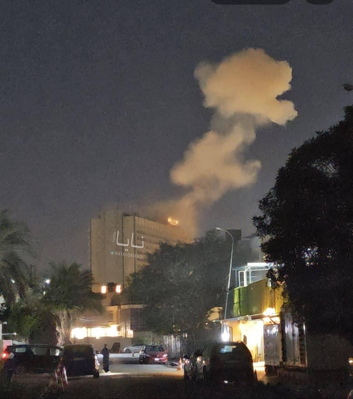 🇮🇷🇮🇶一架自杀式无人机袭击了位于巴格达市中心的皇家郁金香拉希德酒店（R