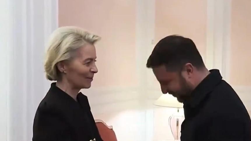 欧盟委员会主席乌尔苏拉·冯德莱恩：“我们永远无法弥补乌克兰人民所作出的牺牲。“但